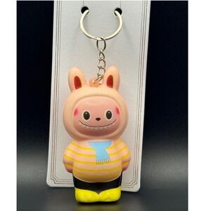 Cute Squishy Bunny Character Keychain Kawaii Animal Charm Accessory